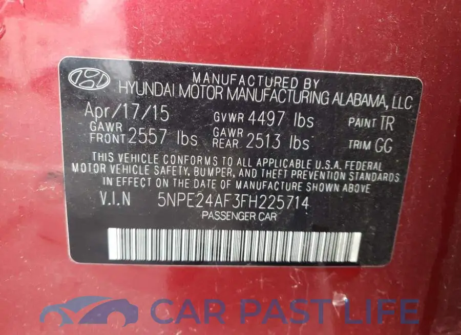 5NPE24AF3FH225714# 10