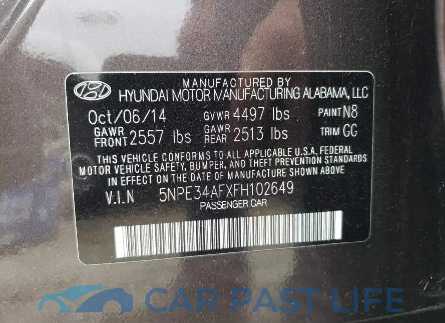 5NPE34AFXFH102649# 10