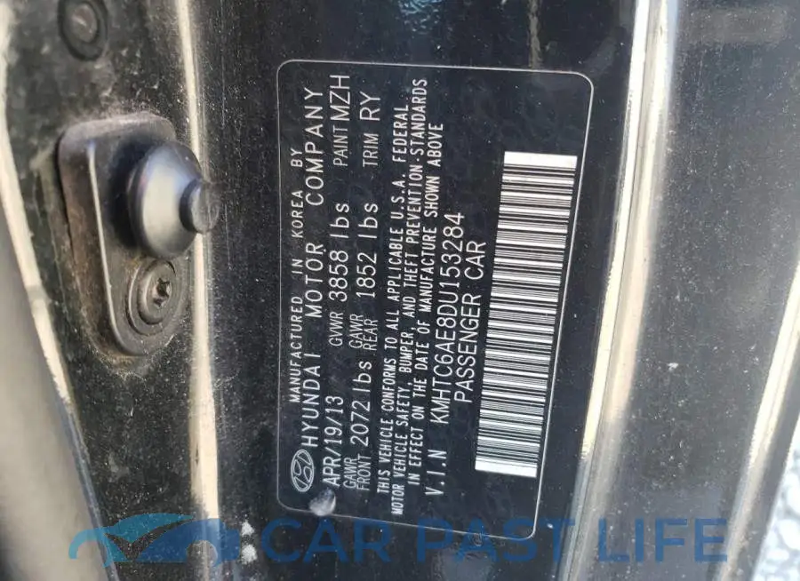KMHTC6AE8DU153284# 12