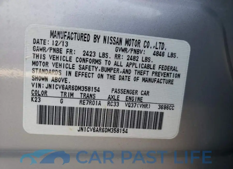 JN1CV6AR6DM358154# 13