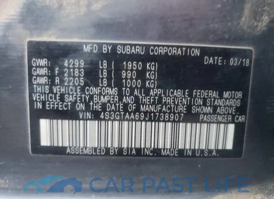 4S3GTAA69J1738907# 12
