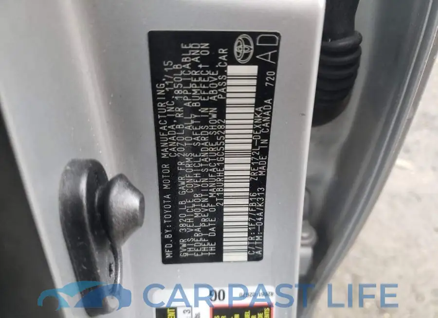 2T1BURHE1GC555282# 12