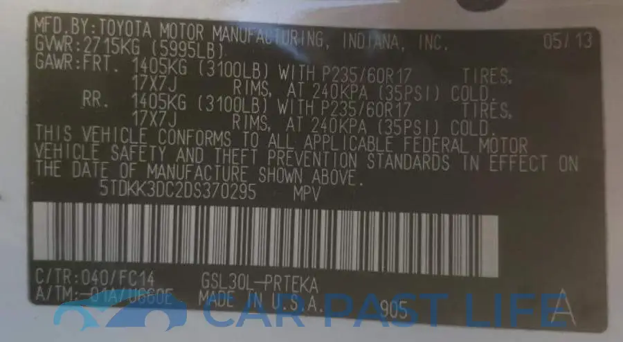 5TDKK3DC2DS370295# 10