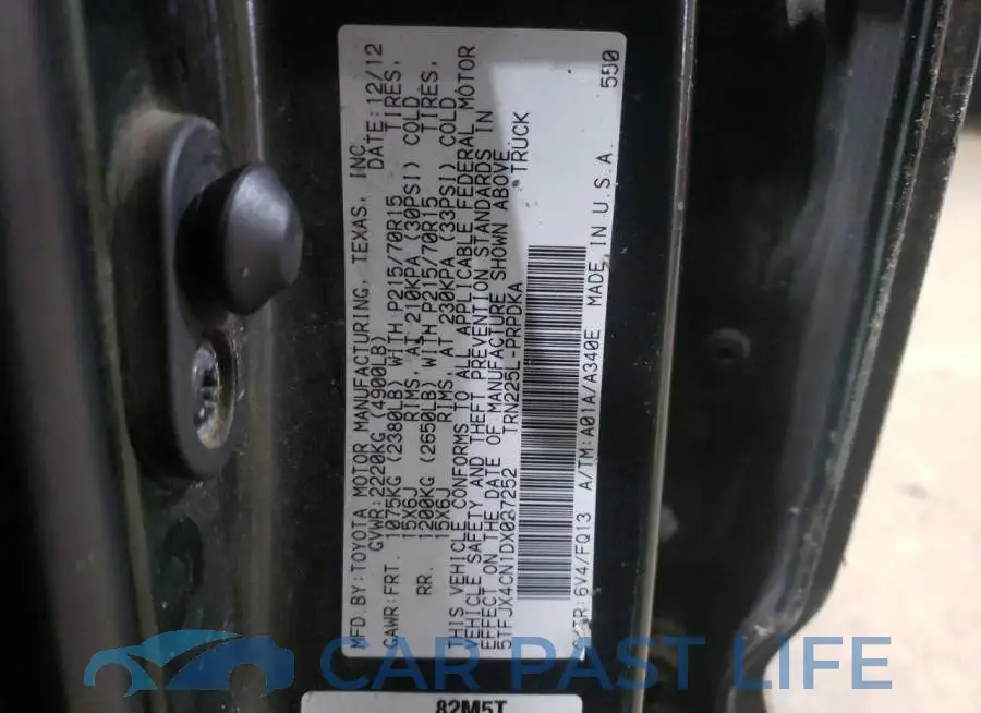 5TFJX4CN1DX027252# 12