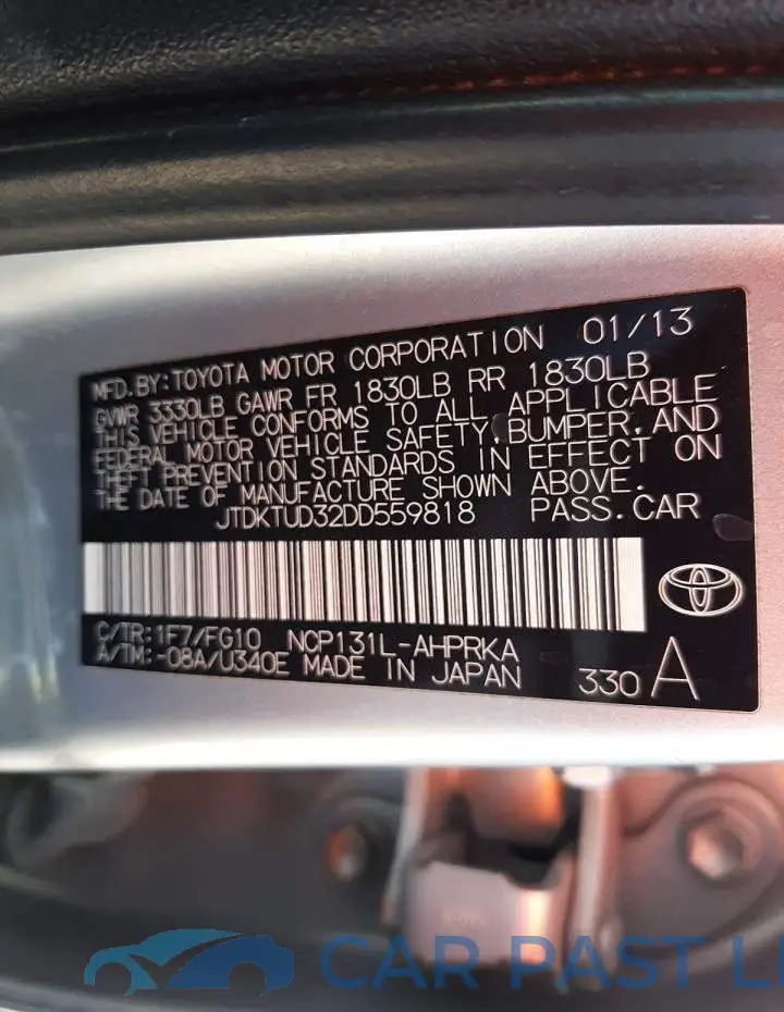 JTDKTUD32DD559818# 10