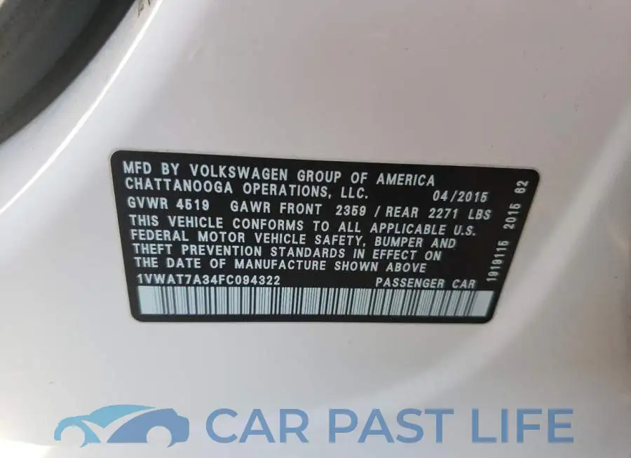1VWAT7A34FC094322# 10