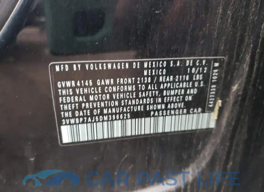 3VWBP7AJ5DM396625# 12