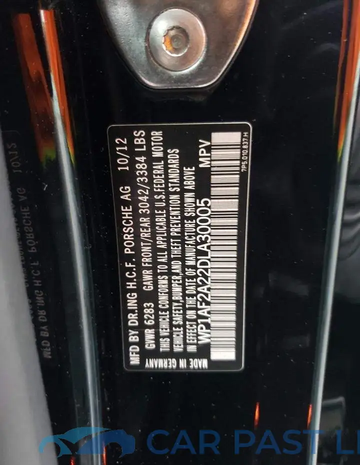 WP1AF2A22DLA30005# 10