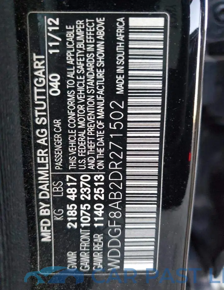 WDDGF8AB2DR271502# 12