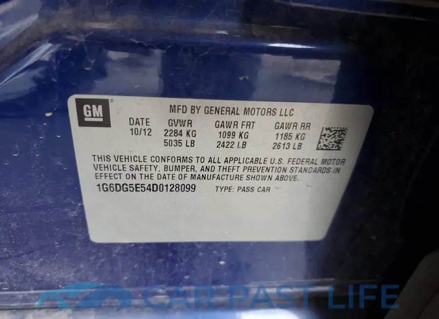 1G6DG5E54D0128099# 10