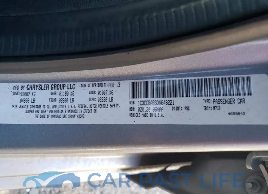 1C3CCBAB3DN648221# 10