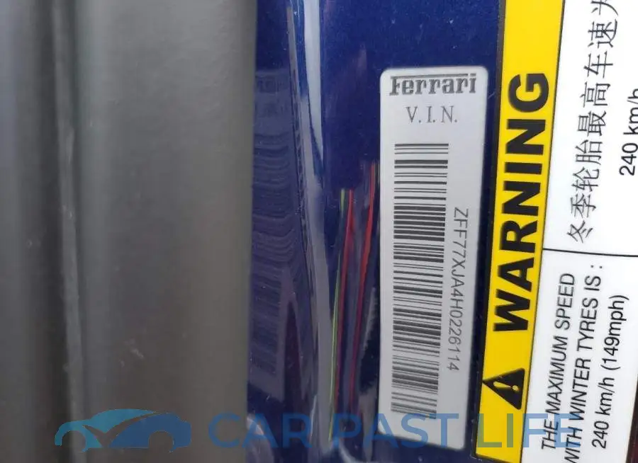 ZFF77XJA4H0226114# 10