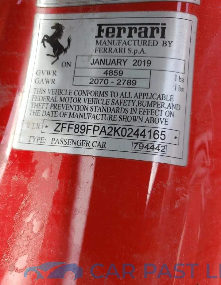 ZFF89FPA2K0244165# 10
