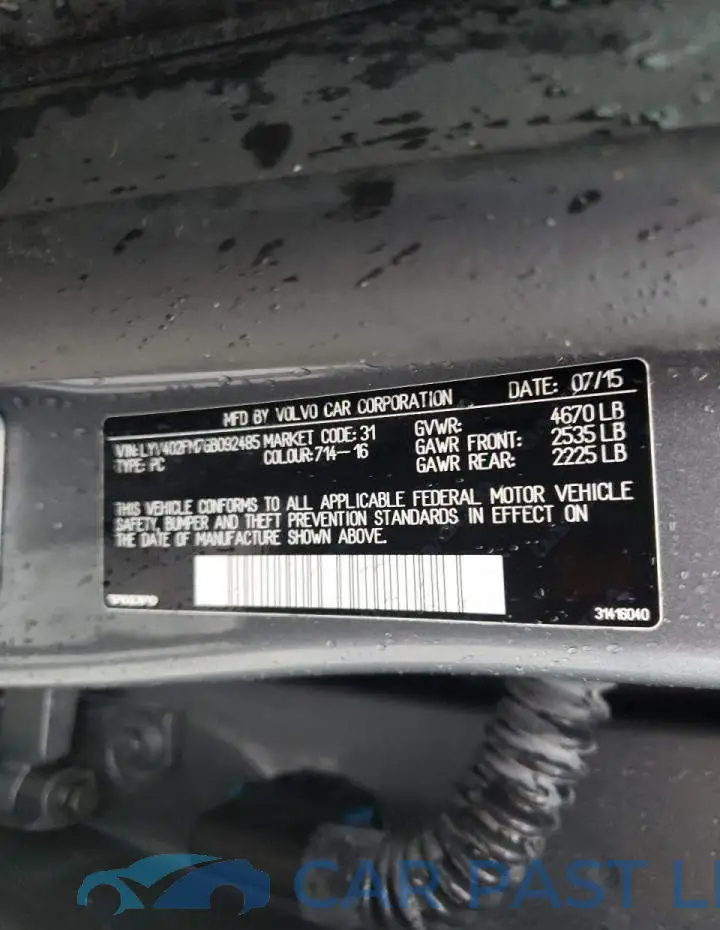 LYV402FM7GB092485# 12