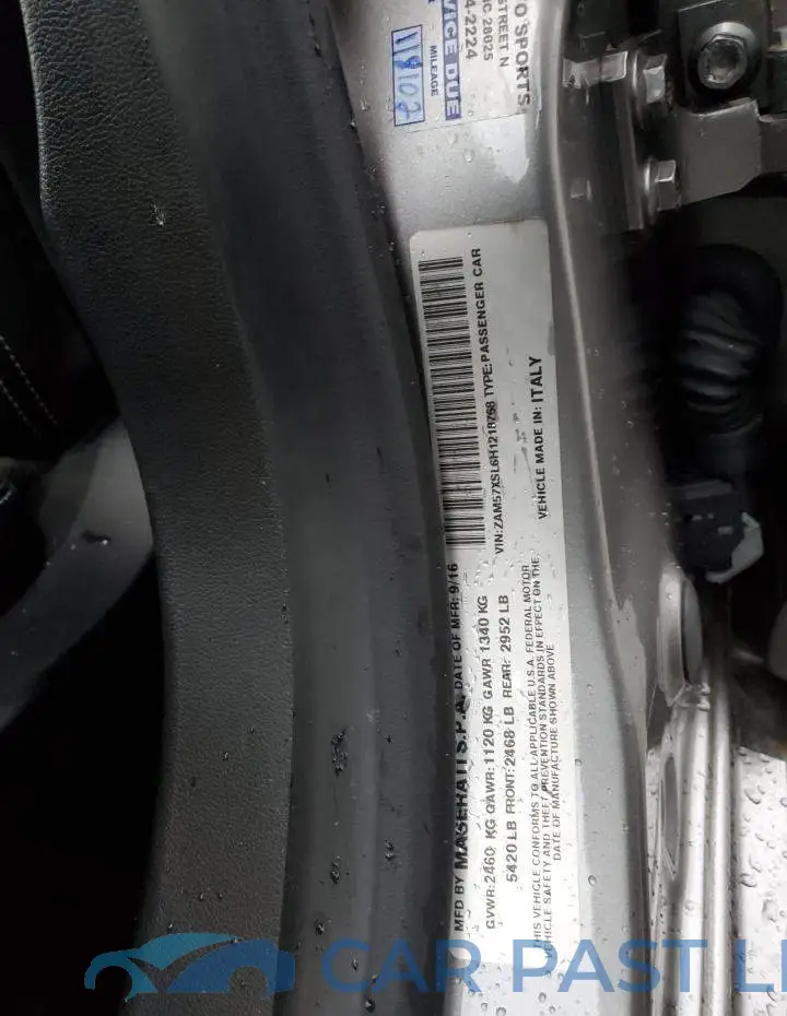 ZAM57XSL6H1218768# 12