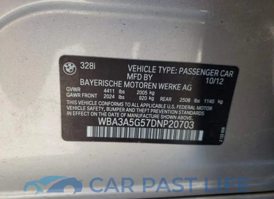 WBA3A5G57DNP20703# 12