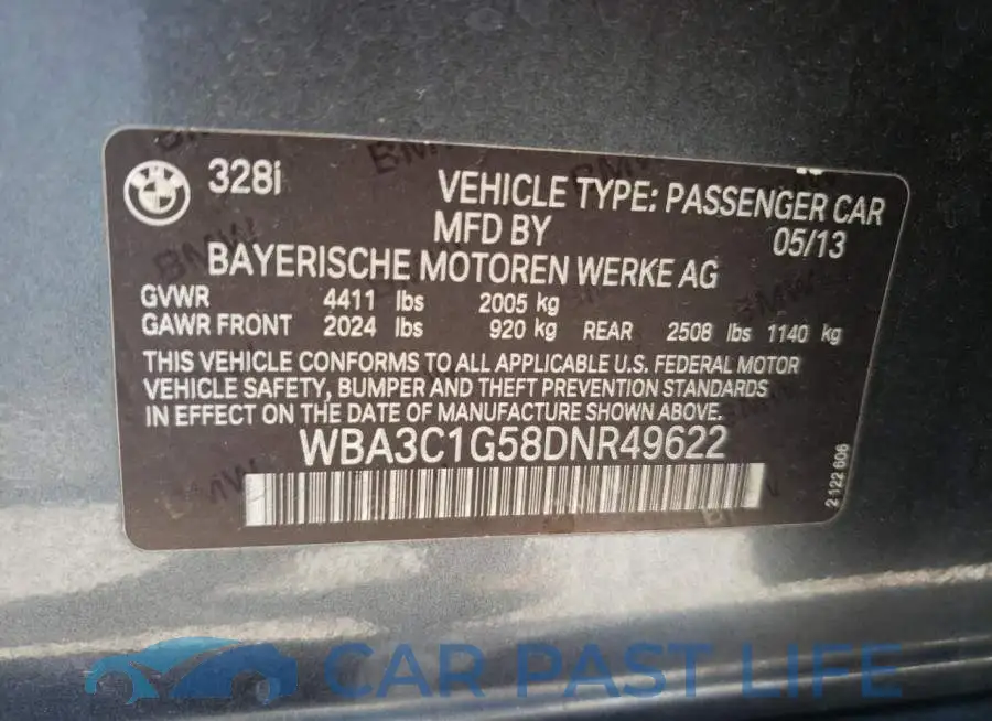 WBA3C1G58DNR49622# 12