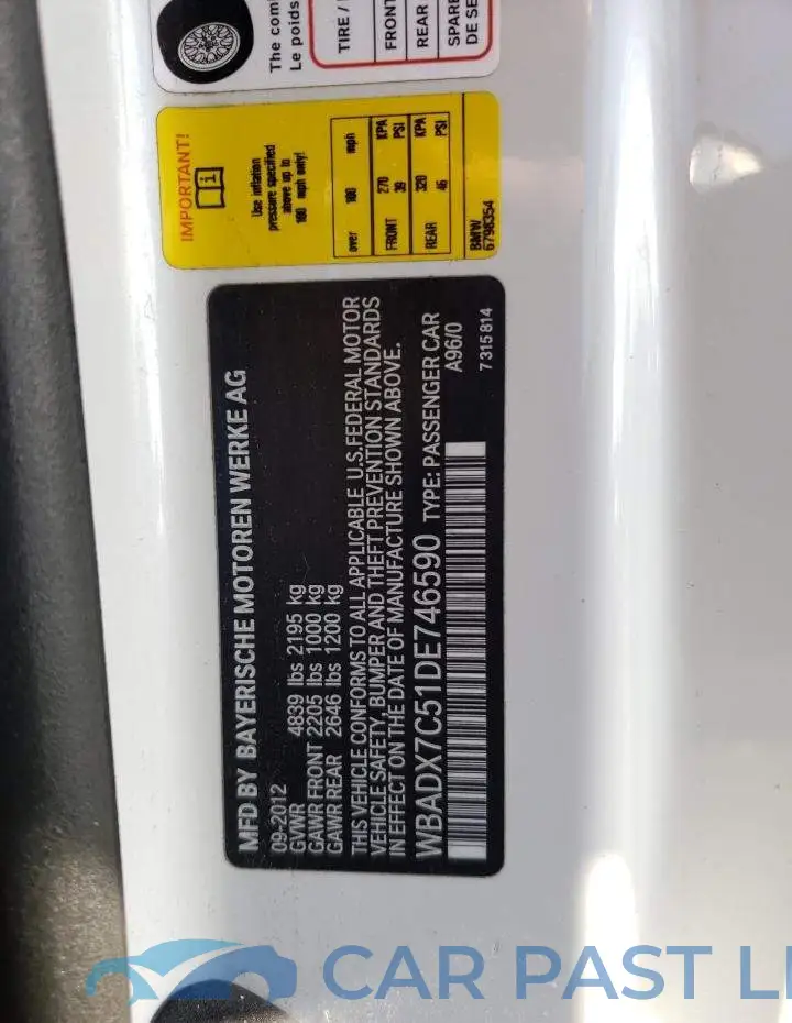 WBADX7C51DE746590# 12