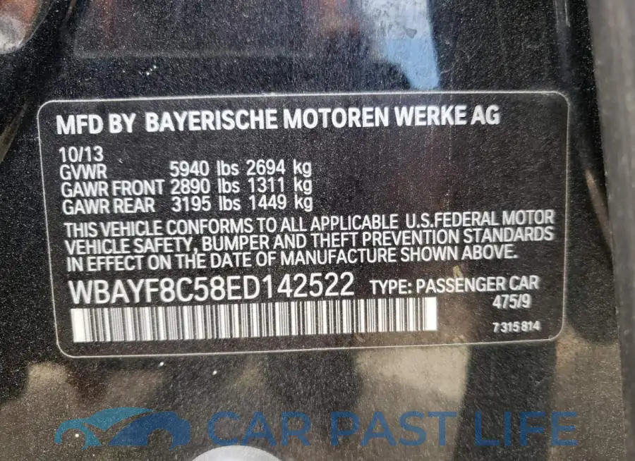 WBAYF8C58ED142522# 10