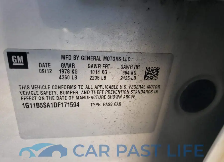 1G11B5SA1DF171594# 10