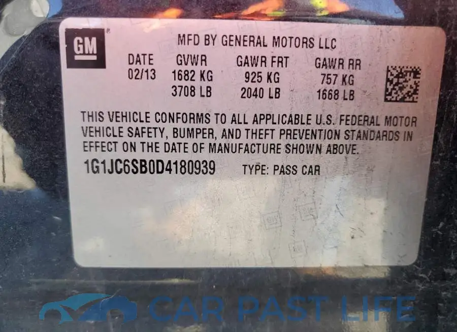 1G1JC6SB0D4180939# 12