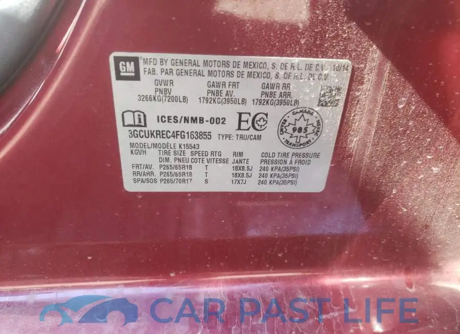 3GCUKREC4FG163855# 10