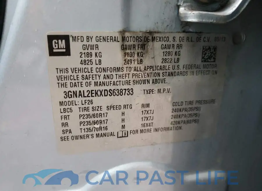 3GNAL2EKXDS638733# 10