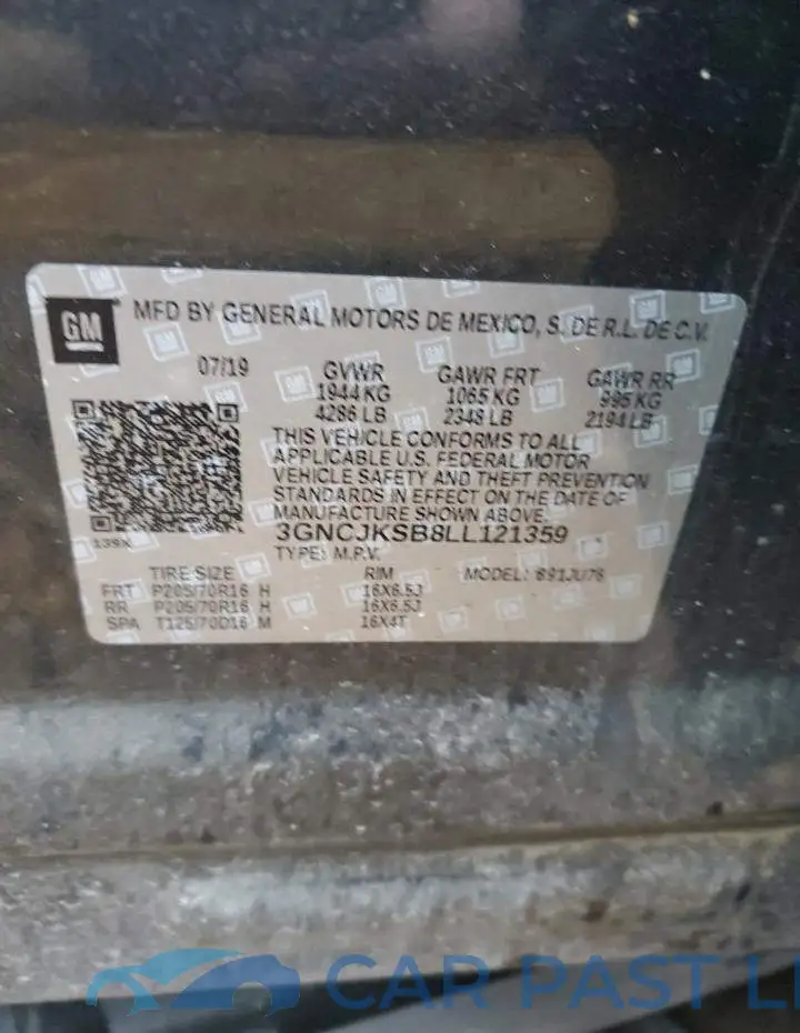 3GNCJKSB8LL121359# 10