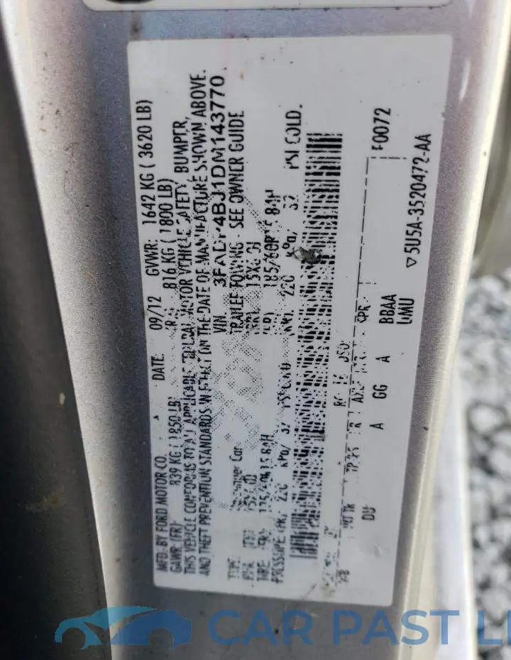 3FADP4BJ1DM143770# 10