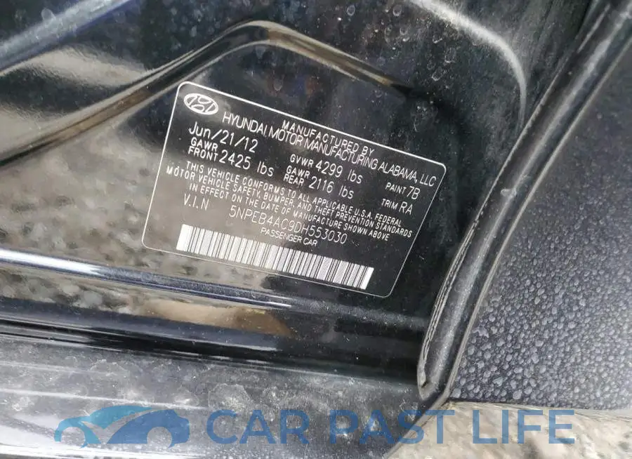 5NPEB4AC9DH553030# 12