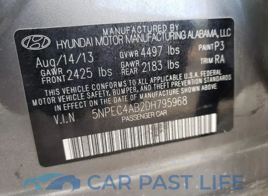 5NPEC4AB2DH795968# 10
