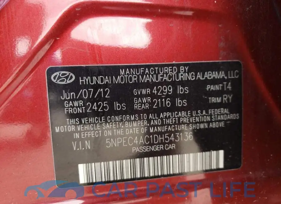5NPEC4AC1DH543136# 12
