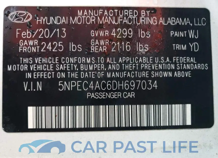 5NPEC4AC6DH697034# 12