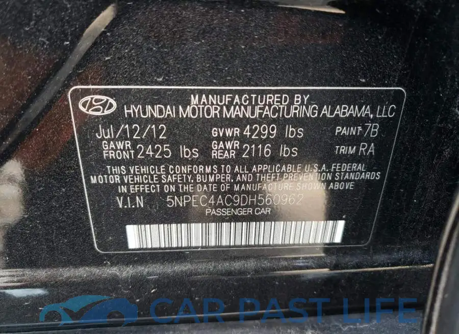 5NPEC4AC9DH560962# 12