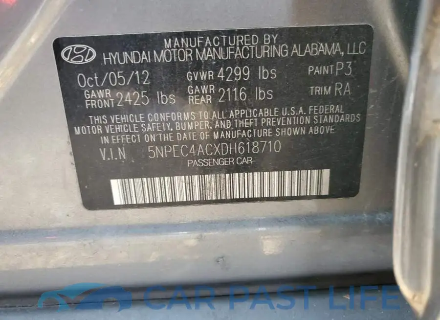 5NPEC4ACXDH618710# 12