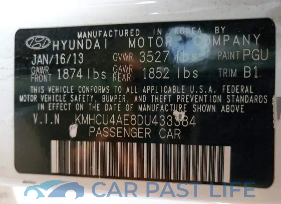 KMHCU4AE8DU433384# 12