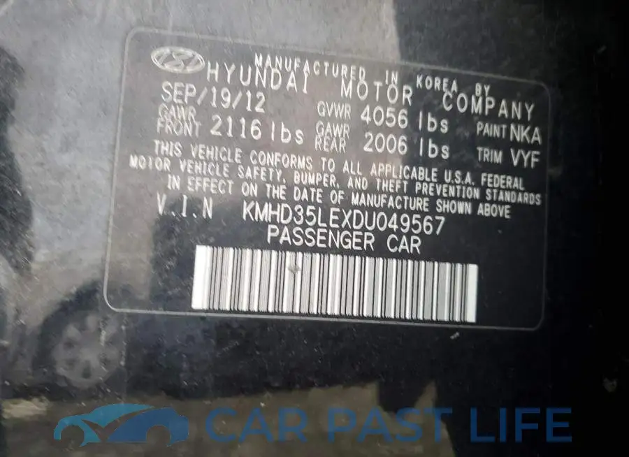 KMHD35LEXDU049567# 12