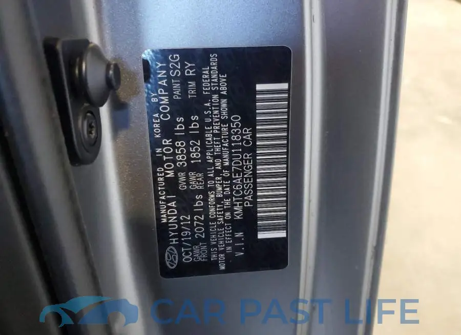 KMHTC6AE7DU118350# 10