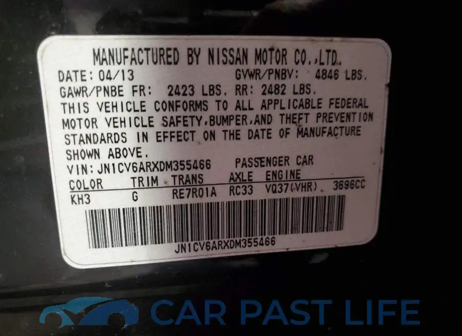 JN1CV6ARXDM355466# 12