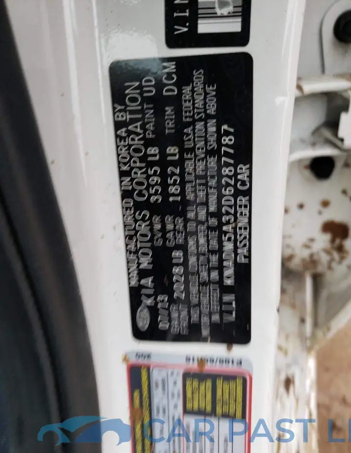 KNADM5A32D6287787# 10