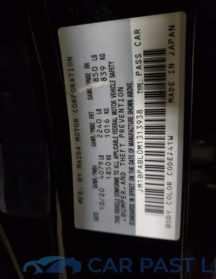 JM1BPABL0M1313938# 12