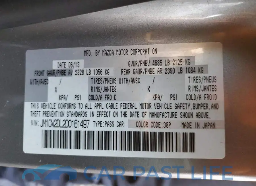JM1CW2DL2D0161497# 13