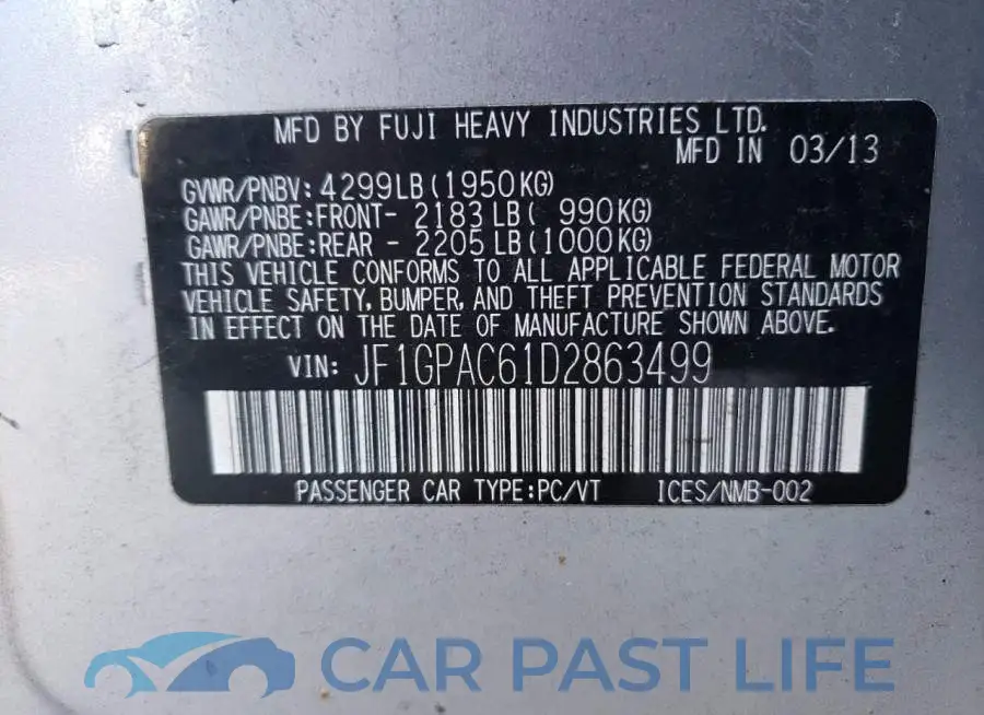 JF1GPAC61D2863499# 13