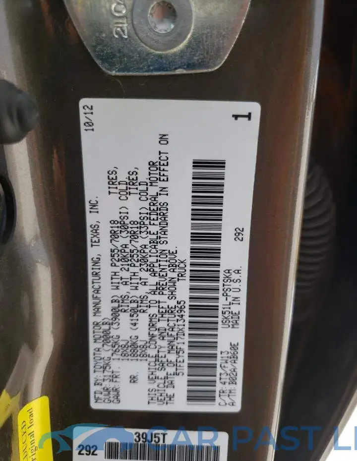 5TFEY5F17DX134965# 10