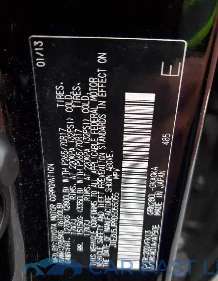 JTEZU5JR9D5055055# 13