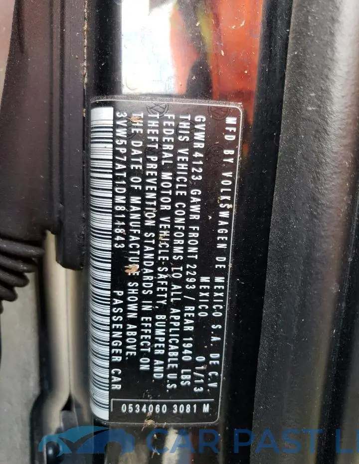 3VW5P7AT1DM811843# 10