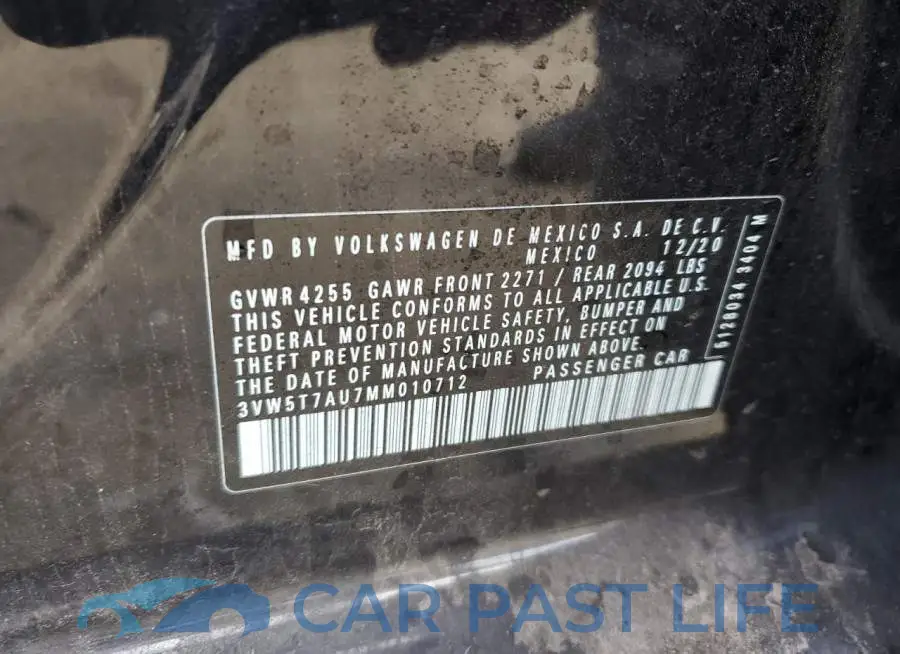 3VW5T7AU7MM010712# 12