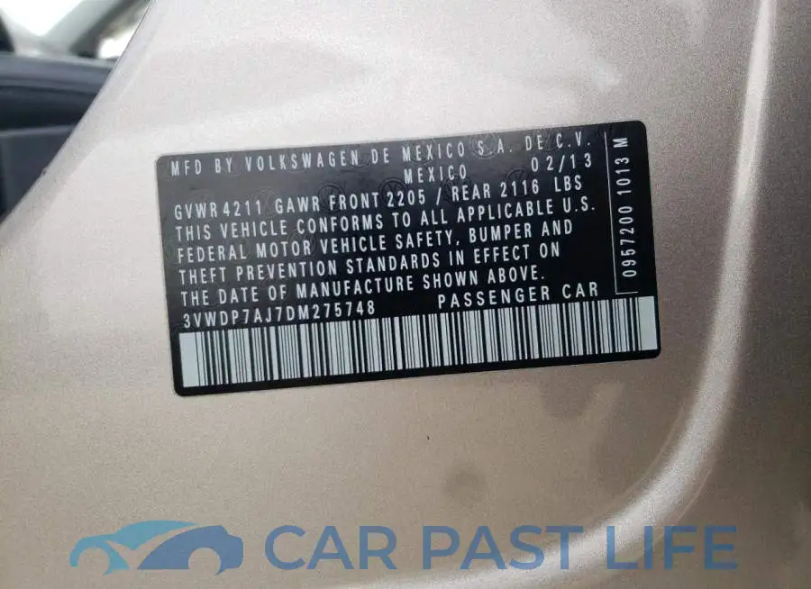 3VWDP7AJ7DM275748# 10