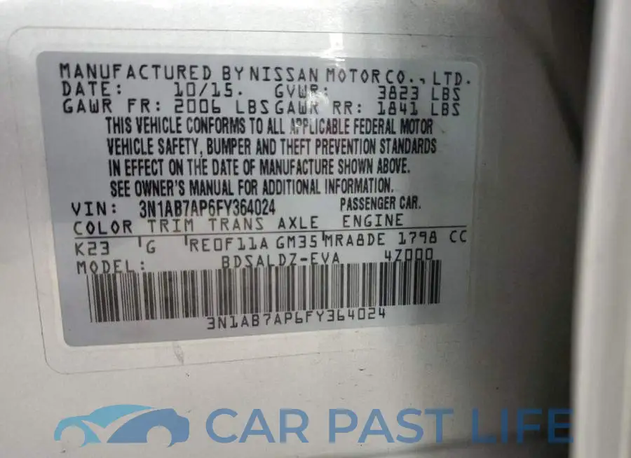 3N1AB7AP6FY364024# 12