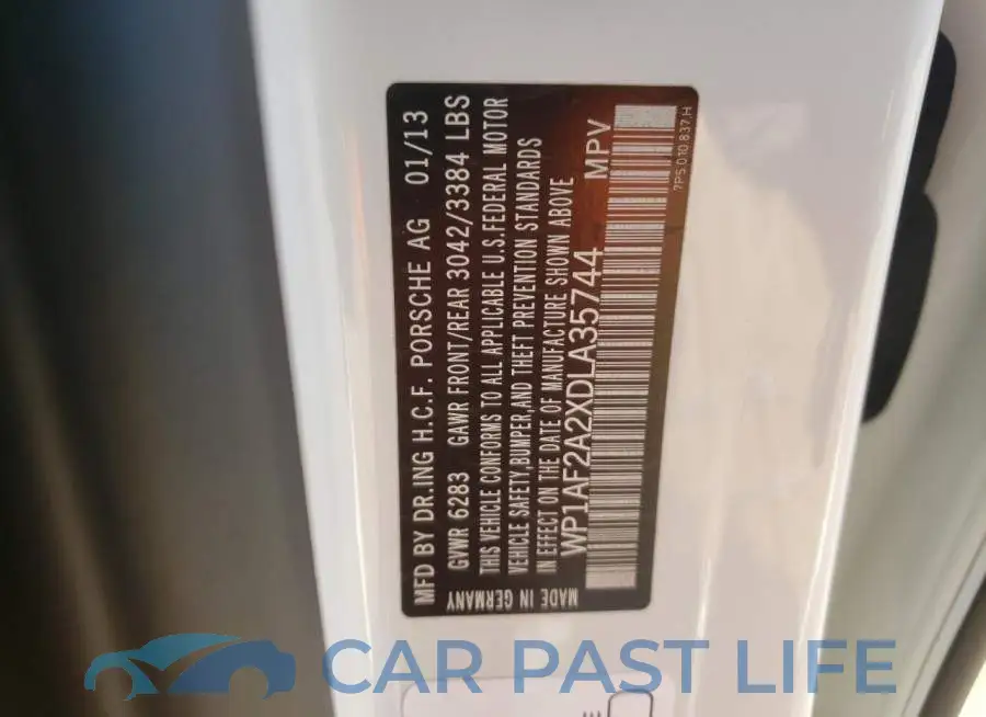 WP1AF2A2XDLA35744# 10